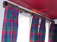Hand Pleated curtains for Restaurant