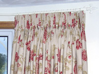 Large Bay Window with Hand Pleated Triple Pinch Pleats